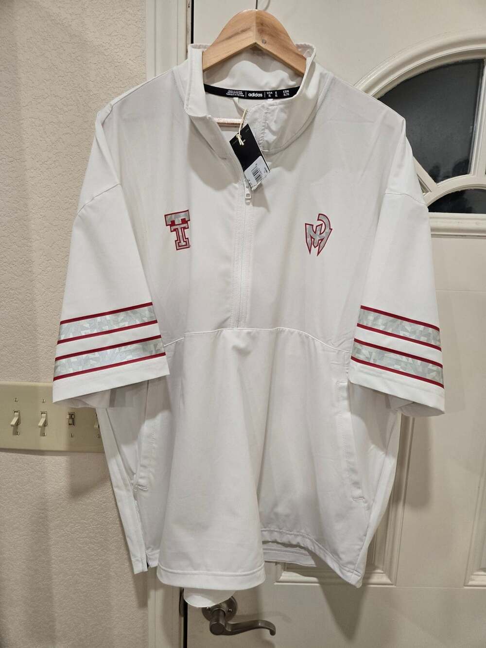Adidas Texas Tech Red Raiders Short Sleeve 1/4 Zip Jacket XL